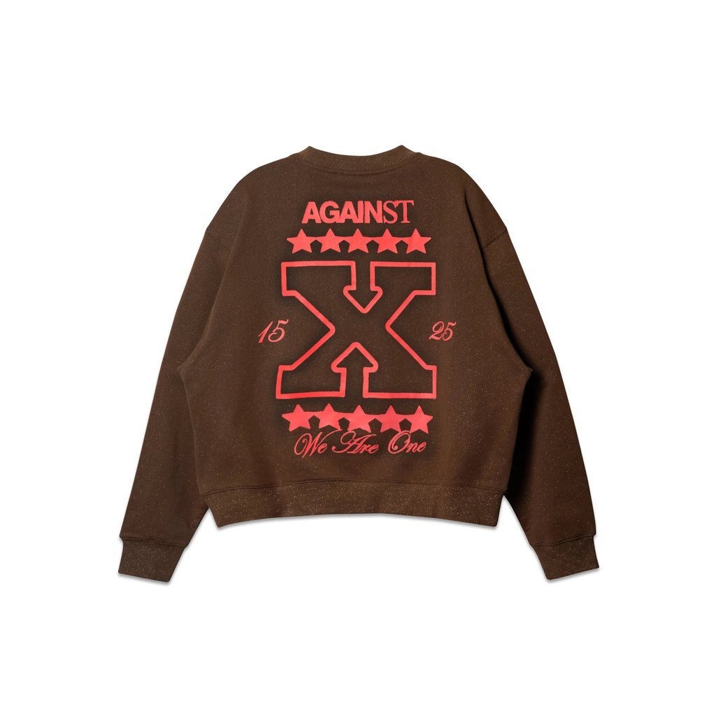 AGAINST LAB 10TH ANN' SHINE SWEATER (BROWN)