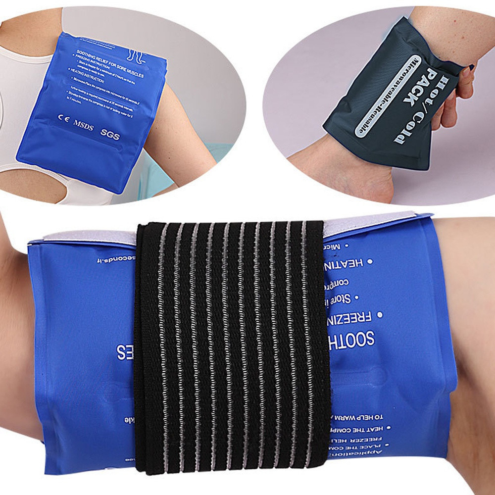 Gel Pack Wearable Ice Pack Cold Hot Compress Reusable for Injury Muscle Strain Sprain Rehabilitation