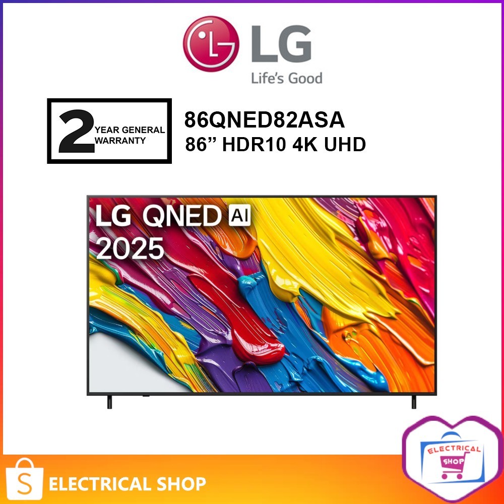 LG 86'' 86QNED82ASA QNED evo AI TV QNED82 HDR10 4K UHD / 85'' 85QNED92ASA QNED92 MiniLED 144Hz Gaming Mode Dolby Vision