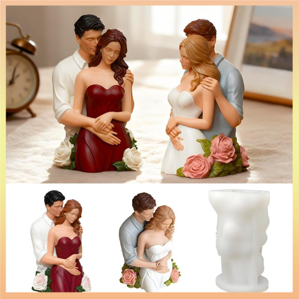 Personalized 3d Couple Candle Mold Easy To Demould Diy Aromatherapy Mold High Quality Silicone For Anniversaries Gifts For Couples Valentine'S Day