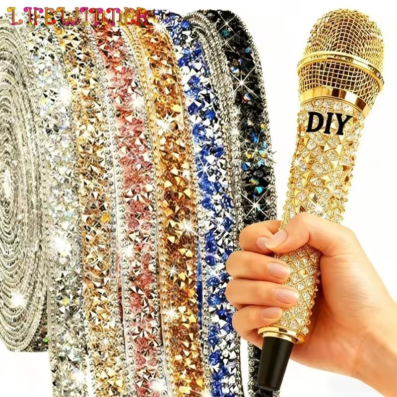 [INFASHION]Shining Diamond-Like Rhinestone Stickers - 6x6cm Resin Decals for DIY Home/Phone Decor, Multi-Color Craft Embellishment Roll, 1/2/3 Rolls
