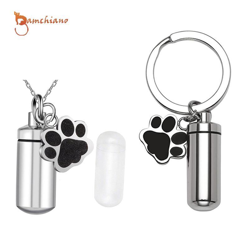 [Gamchiano] Pet Urn Dog Ash Urns Funeral Burial Openable Memories Services Titanium Steel