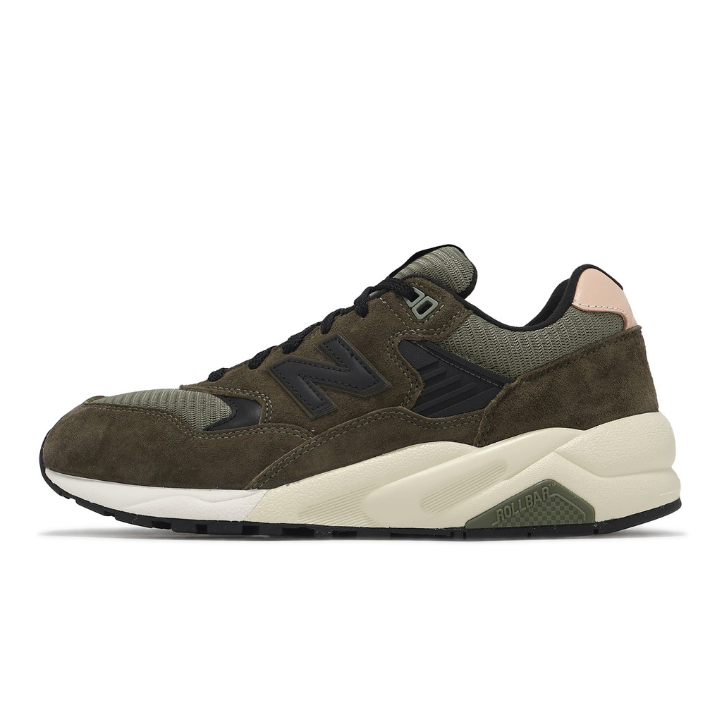 New Balance NB Casual Shoes 580 Men's Green Black Cushioning Suede Sneakers [ACS] Mt580a-D