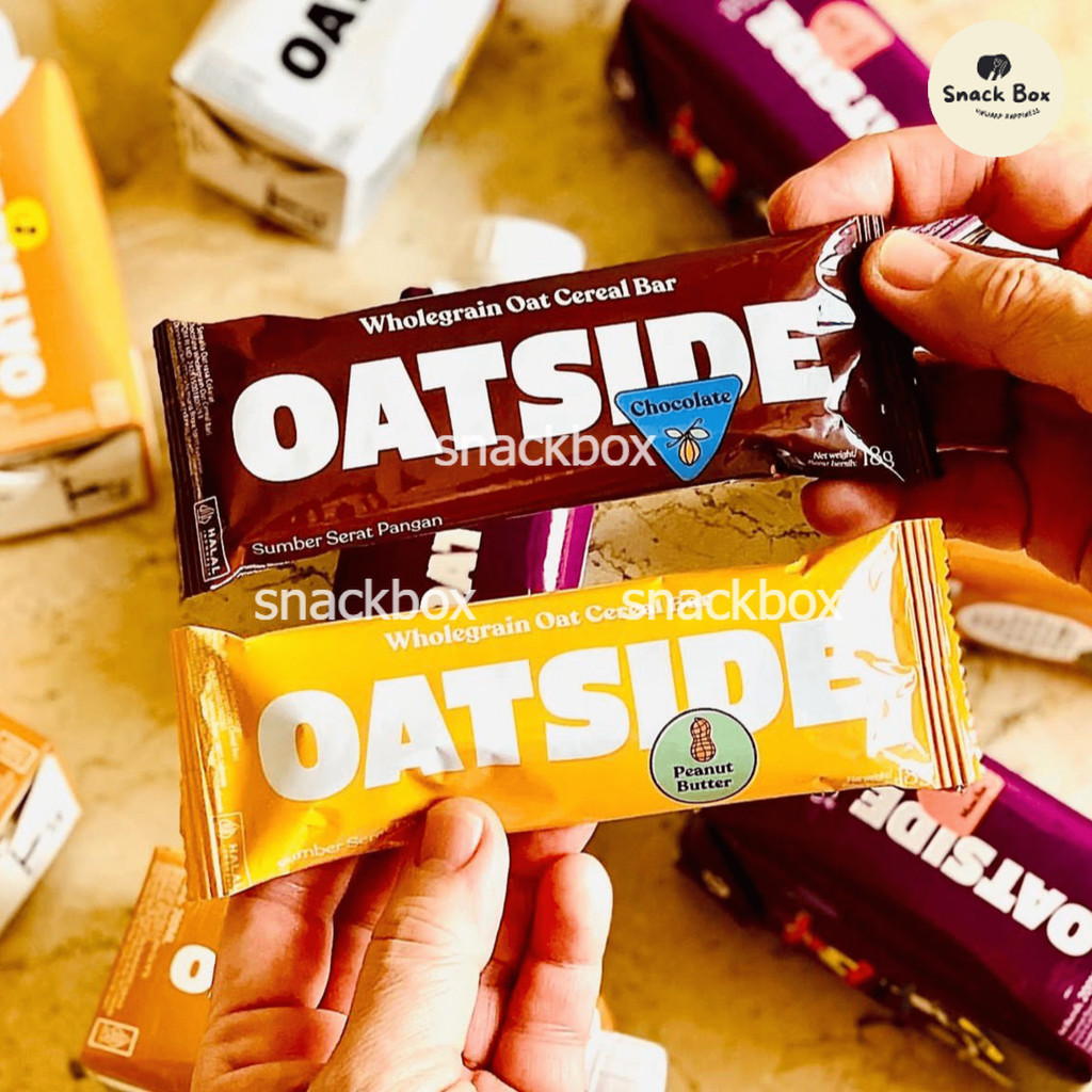 OATSIDE Oat Cereal Bar Chocolate/Strawberry/Peanut Butter Wholegrain Oat Cereal Bar 6s/12s (Halal)