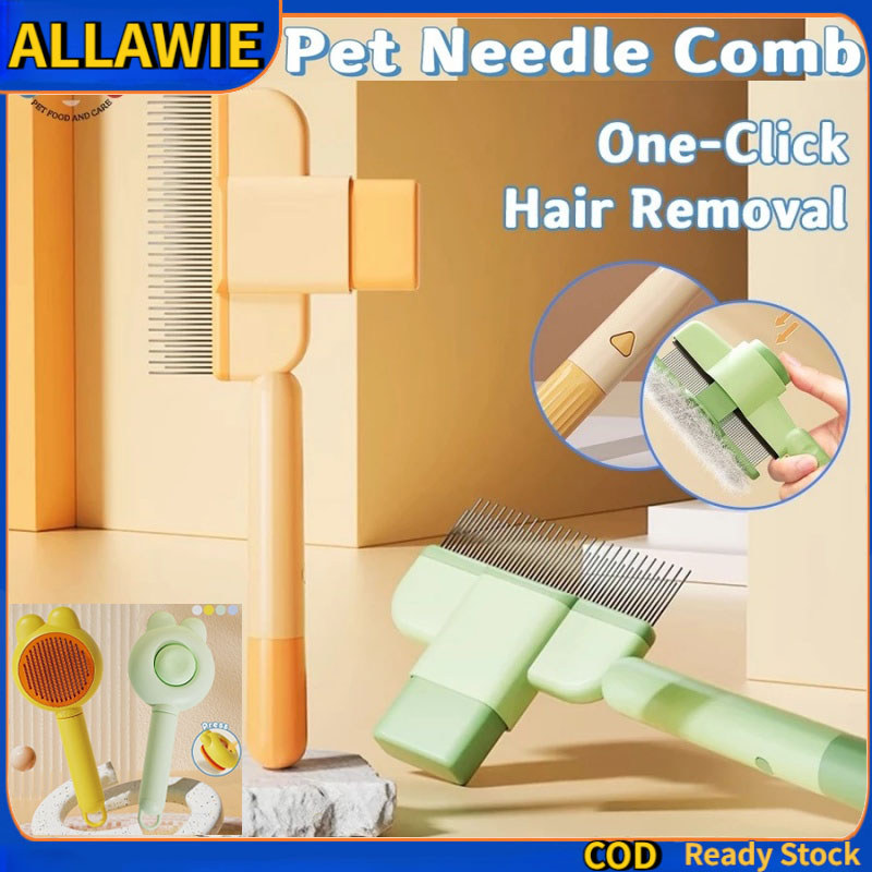 Pet Hair Remover Comb Cat & Dog Shedding Brush Pet Flea Comb Stainless Steel Metal Teeth Cat Comb Dog Comb Pet Supplies