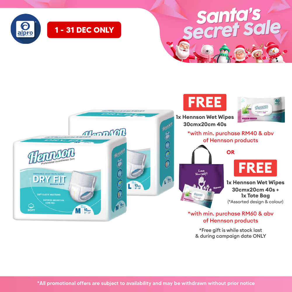 Hennson Dry Fit Regular Pants (Size M/ L) 10s | Double Leak Protection