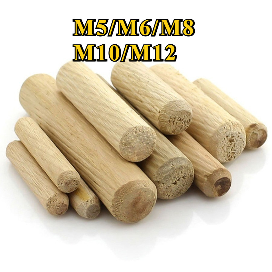 Log stoppers, wood nails, solid wood sticks, tenons, twill wedges, wood bolts, logs, small wood dowels, wardrobe cabinet connectors M5/M6/M8/M10/M12 [ABK]