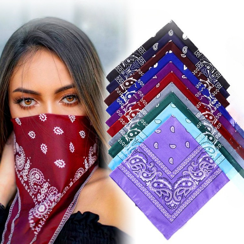 《   》 55cm Hip Hop Square Scarf Fashion Paisley Head Wrap Bandana Headband 涤纶方巾 NWD