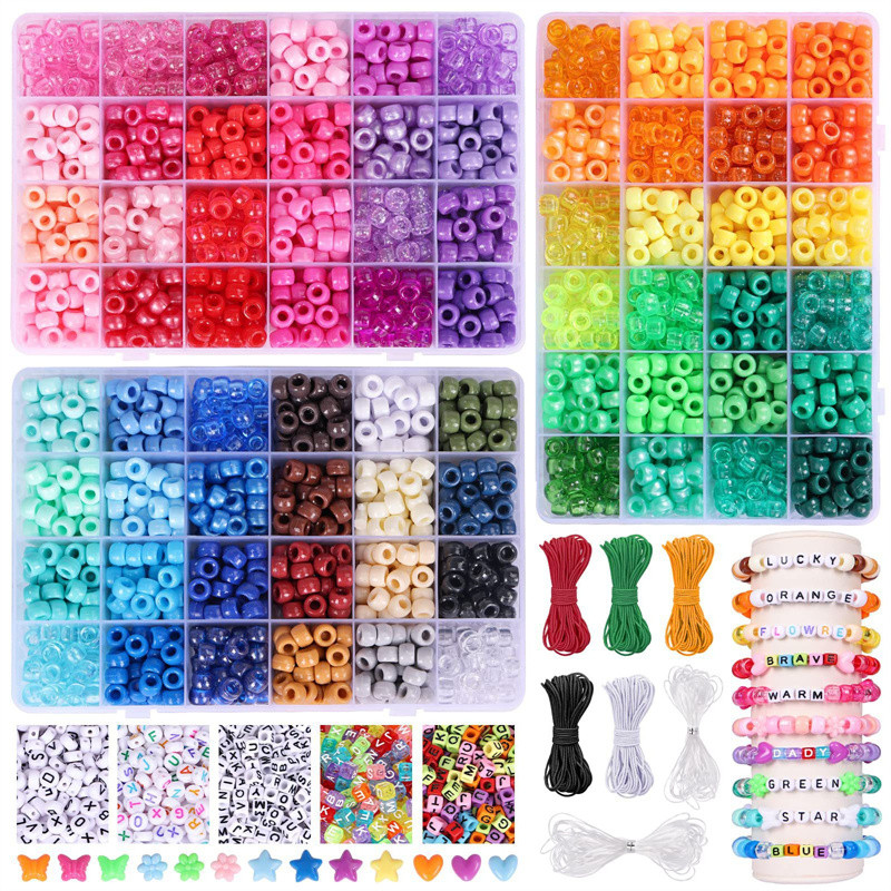72 Colors Bracelet Making Kit Pony Beads Polymer Clay Beads Beads Letter Beads for Jewelry Making DIY Arts Earring