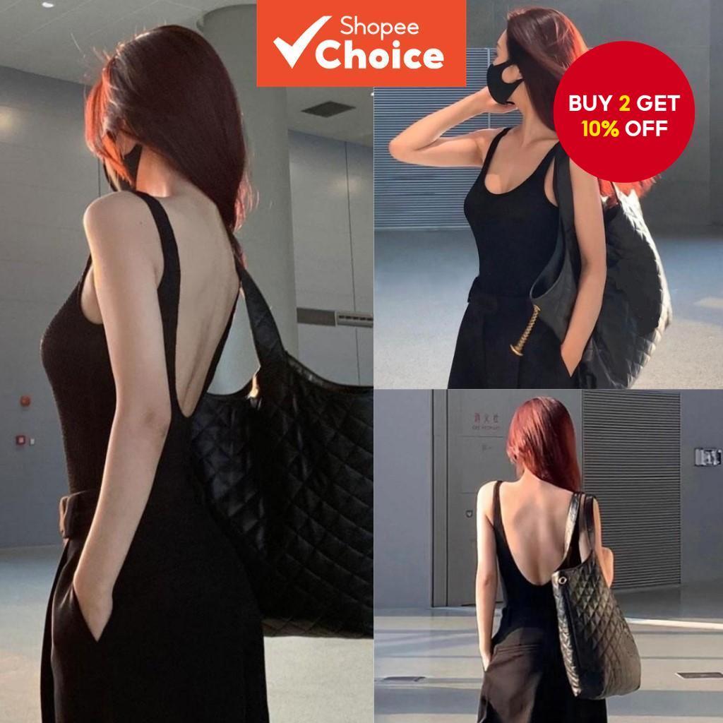 Hot Girl U-shaped Backless Tank Top with Breast Pads, Camisole Slim Underwear or Wear As a Tube Top