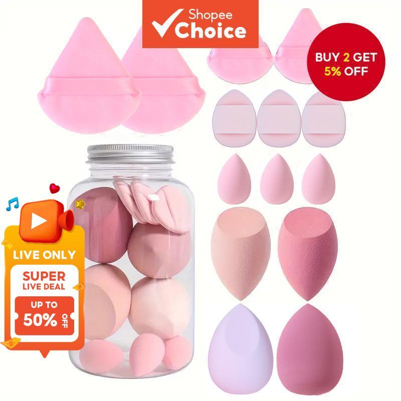 14Pcs Powder Puff Set Soft&Skin-Friendly, Can Be Used Wet Or Dry To Create The Perfect Base Makeup