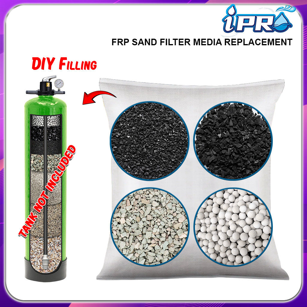 DIY Sand Replacement Self Service For Outdoor Water Filter -Activated Carbon / Anthracite / Zeolite / Bio Ball (1KG)
