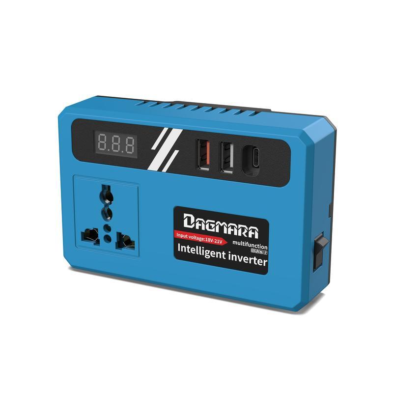 Dagmara Portable Power Inverters for 20V Battery Inverter 20v to 220v Converter with Dual USB,AC Outlet and Type-C - 200W Battery Powered Outlet Inverter Adapter Charger Kit