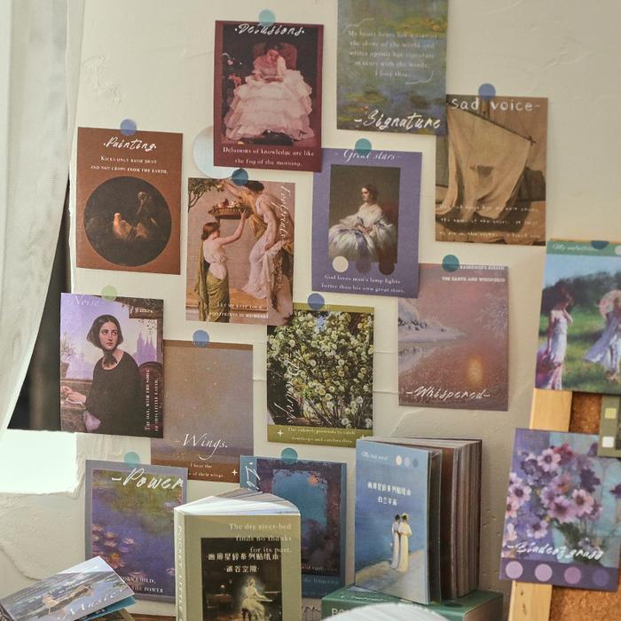 Ready 100 Pcs/ Pack Mini Journal Scrapbook Retro Vintage PAINTING EDITION Aesthetic DIY CRAFT Journalling Crafty Charm