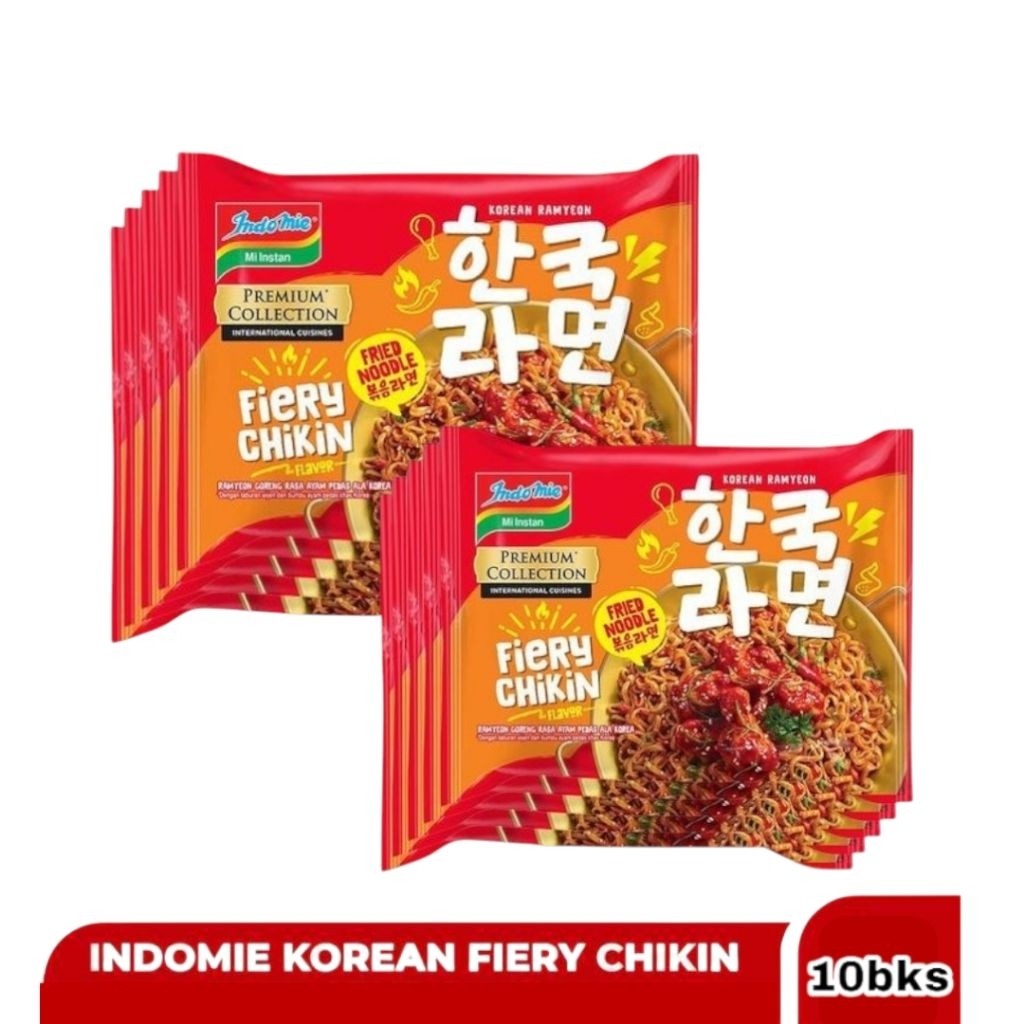 Indomie fiery chikin ramyeon Goreng Raya Ayam Pedas Ala Korea(1Pack isi 10bks X 94g
