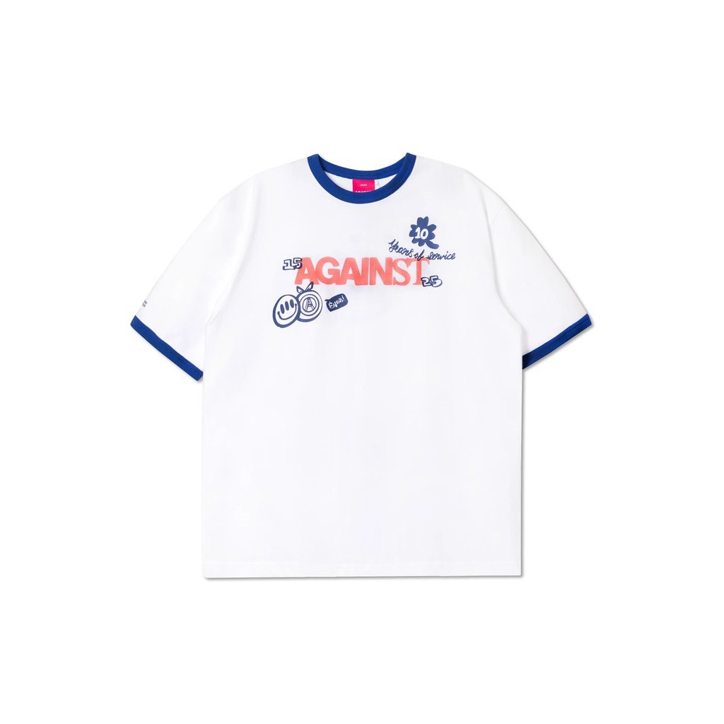 AGAINST LAB 10TH ANN' EYES WORKSHOP RINGER TEE (WHITE)