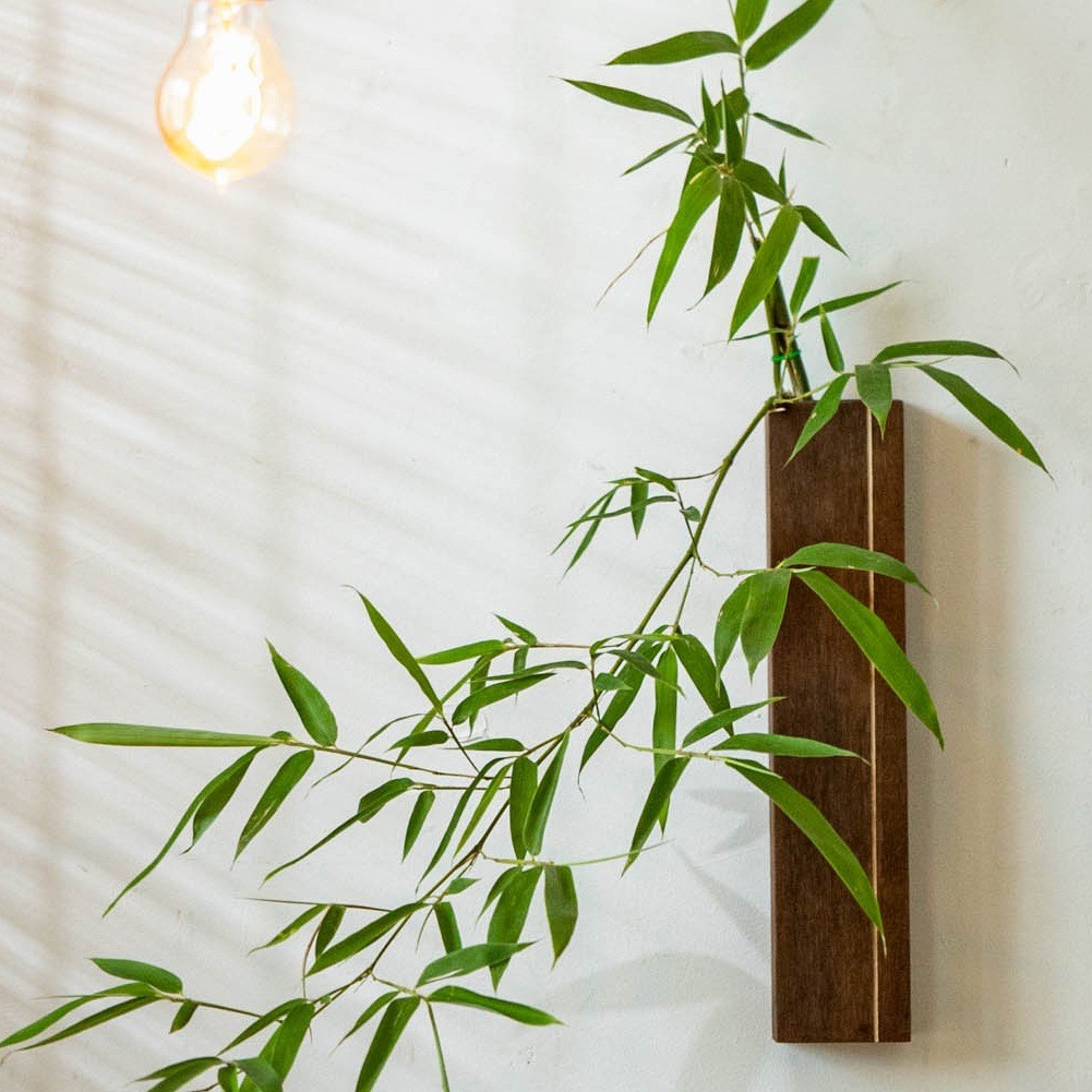 Wall Hanging Flower Ware Wall Decoration Wall Vase Tea Room New Chinese Style Zen Silent Style Wall Hanging Green Plant Flower Pot Utensils