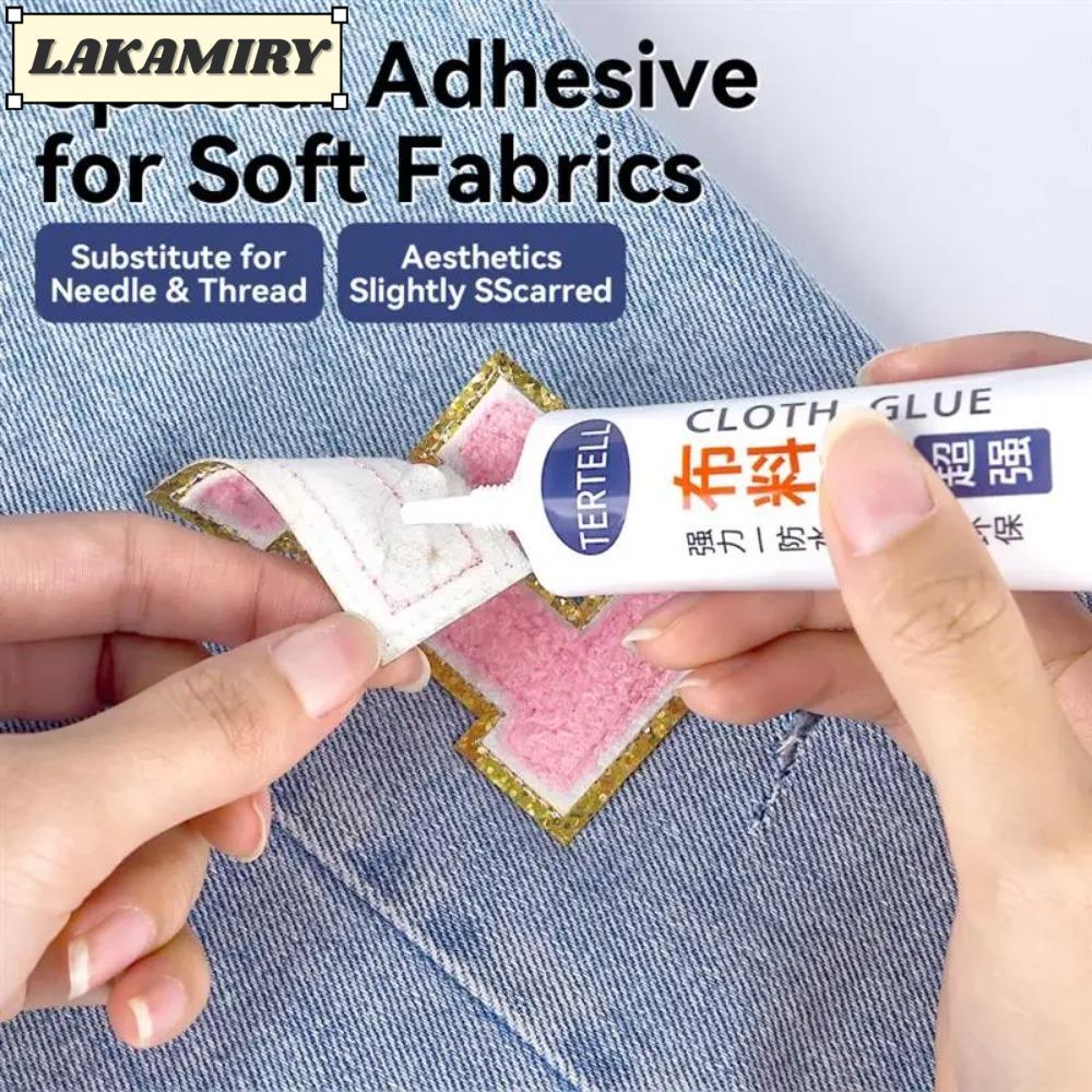 LAKAMIRY Fabric Sewing Glue - High Viscosity Quick Dry Transparent, Clothing Repair Tool with Corrosion Resistance