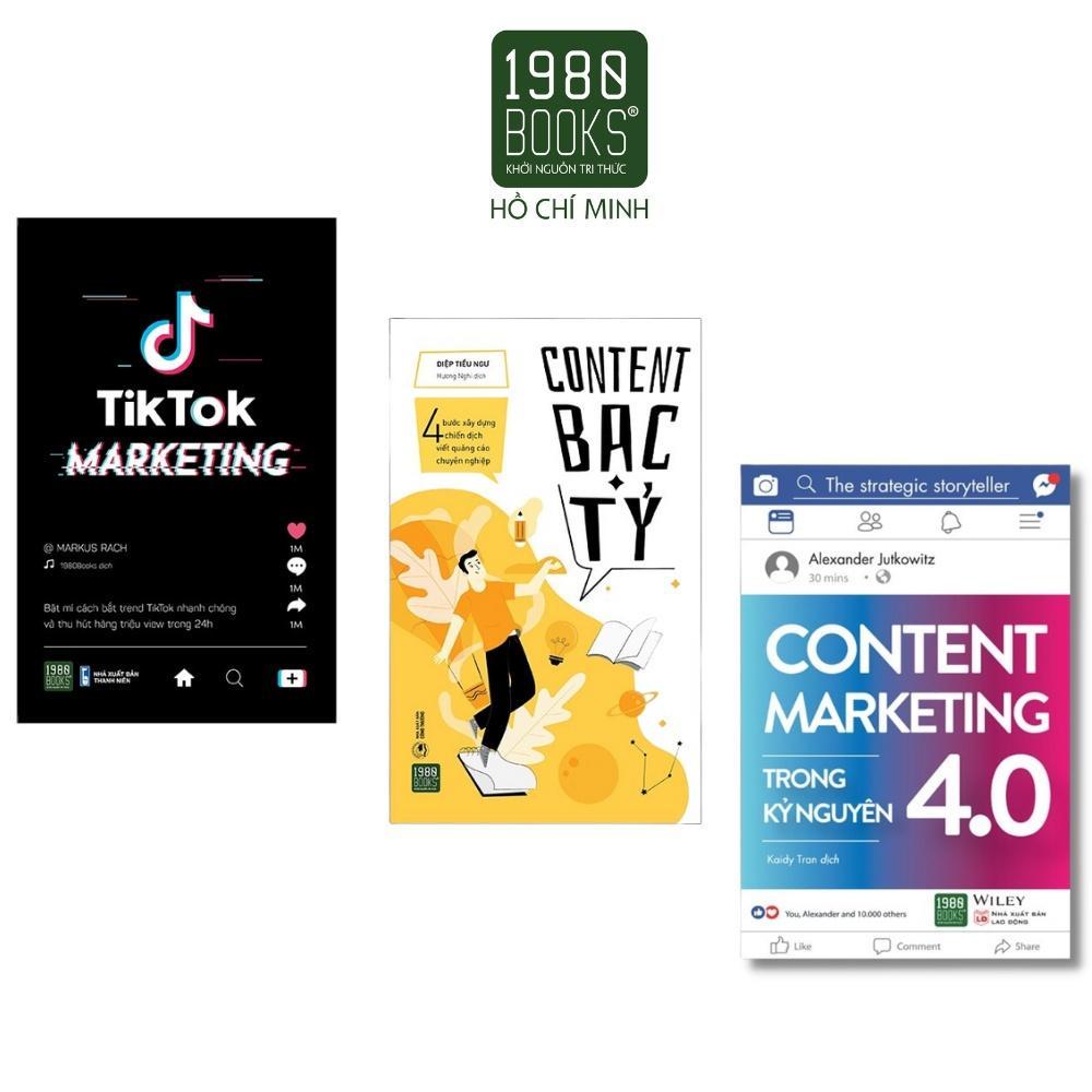 Book - Combo Tiktok Marketing + Billion Dollar Content + Content Marketing in the 4.0 Era - 1980 Books
