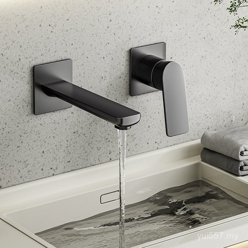 In-Wall Concealed Wholesale Bathroom Copper Faucet Hot and Cold Faucet Hot and Cold Faucet Bath Hot Melt Washbasin Hidden Washbasin NT