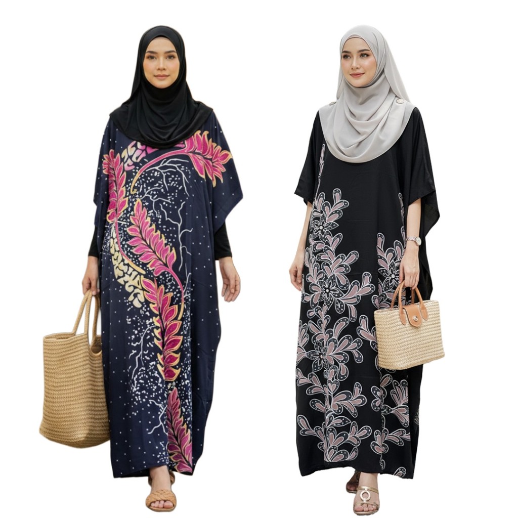 ✨ KAFTAN JELITA PRINTED — Kaftan Kelawar Viral, Sejuk & Sangat Selesa!