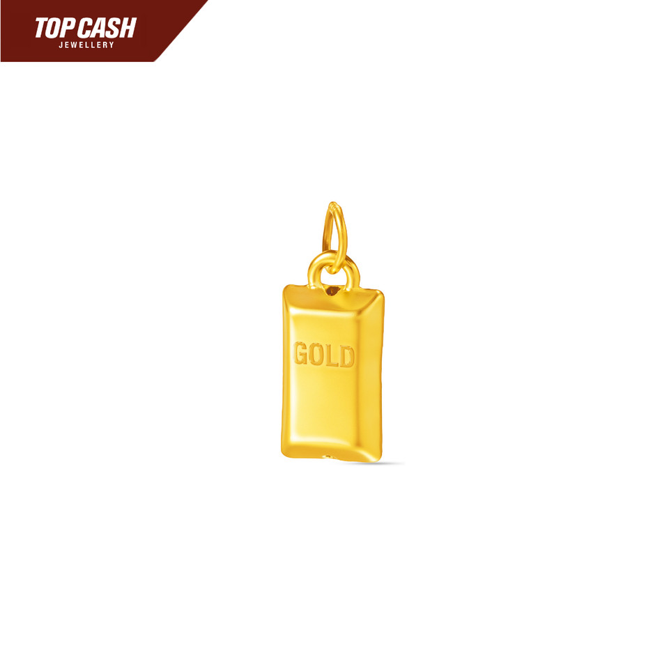 Top Cash Jewellery 999 Gold Matte Surface "GoldBar" Pendant