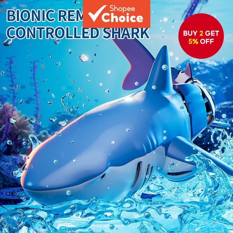  Electric Whale Kids Toy Shark Remote Control Swimming Fish for Pool Bath Time Children's Birthday Gift  Mainan Budak Elektrik Ikan Jerung Kawalan Jauh Kanak-Kanak Berenang Mainan Kolam Mandi Hadiah H