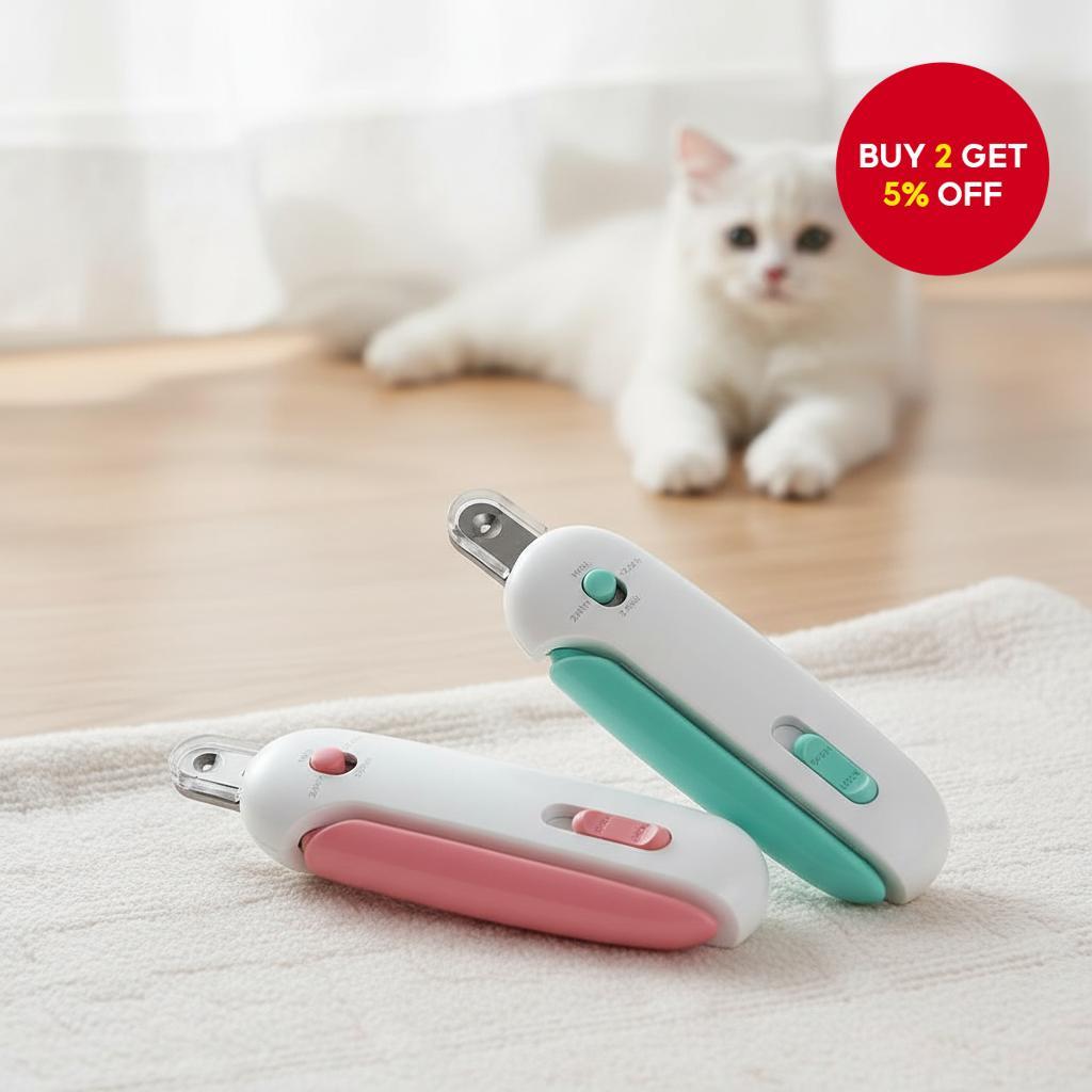  2-in-1 Pet Nail Trimmer with Adjustable Hole, Professional Clipper for Dogs and Cats, Grooming Tool for Puppy and Kitten Care  Pemangkas Kuku Haiwan 2-dalam-1 dengan Lubang Boleh Laras, Gunting Profe