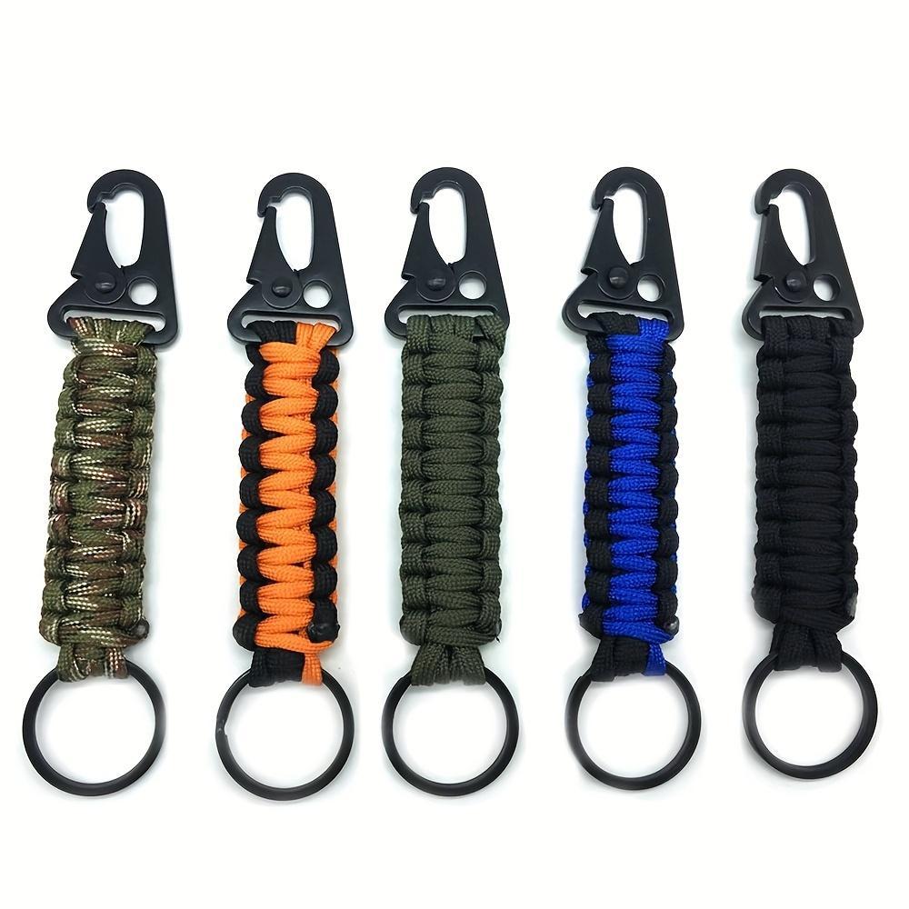Paracord Carabiner Survival Key Chain Outdoor Hand-woven Olecranon Buckle Multi-function Key Chain