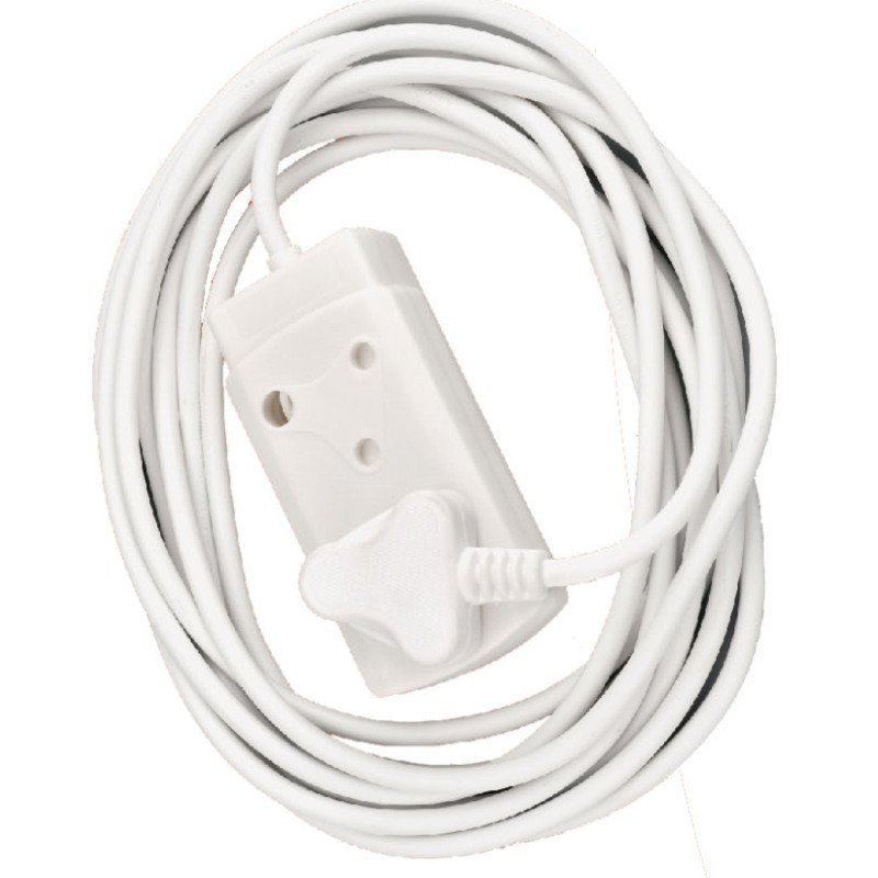 Foreign Trade Power Cord with Electric Plug-In Board Connection Socket Socket Socket with South Africa Extension Cord White ZLR