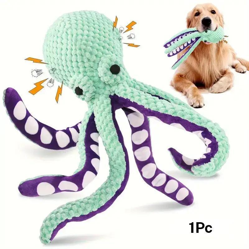 Interactive Plush Toy Octopus Shape for Pets, Squeaky Toy for Dogs, Perfect for Playtime & Training, Soft Plush Toy