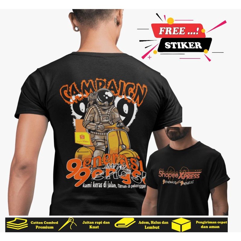 T-shirtsCool Men's Clothes COURIER SPX Campaign 9.9 Cotton Combed 30s Material Unisex Men's-Women's T-shirtsLatest Clothes Sopee Xpress Event 9.9