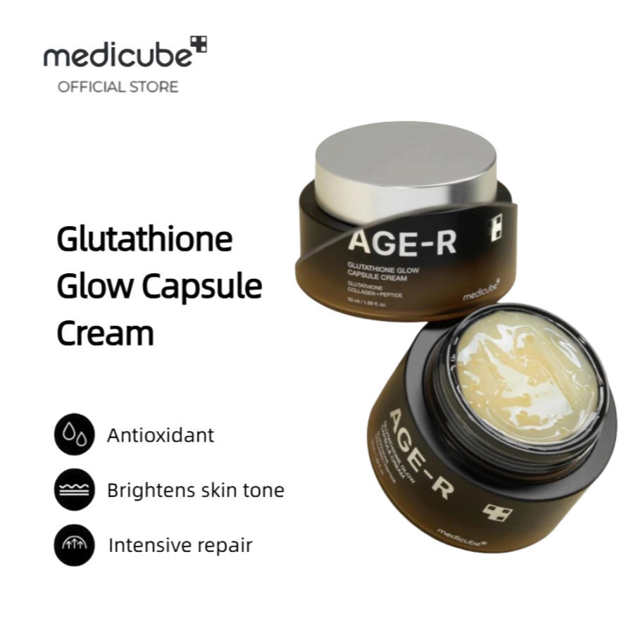 Mediсube AGE-R Glutathione Glow Capsule Cream Mencerah  Mengencangkan Pelindung Kulit--50ml
