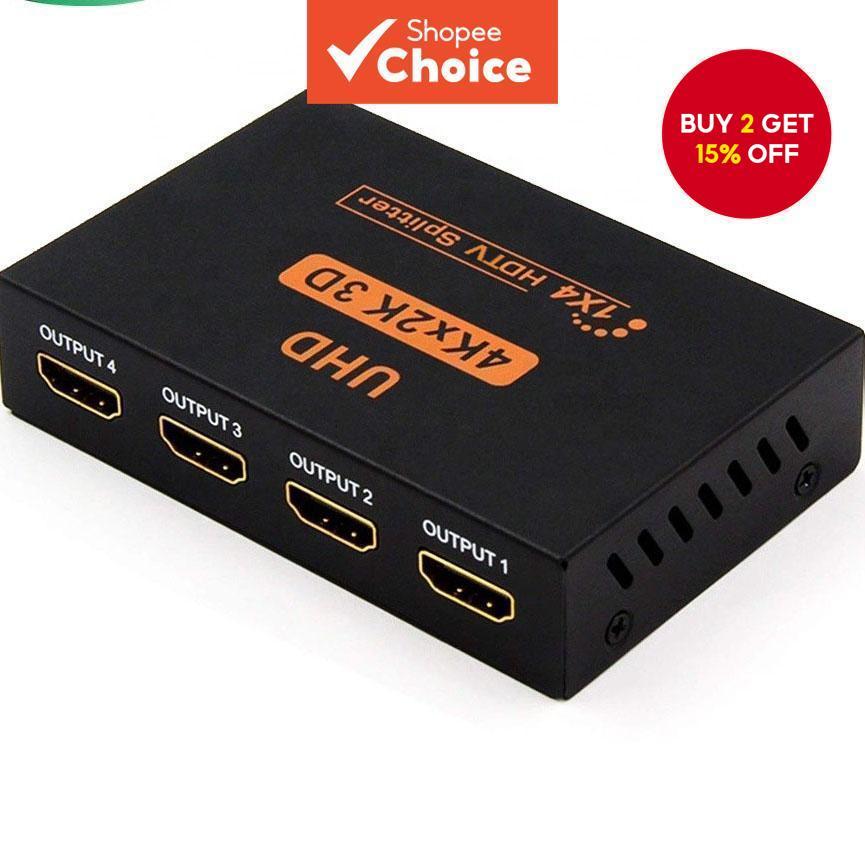 1 In 4 Out HDMI Splitter Splitter Amplifier HDCP 1080P 4K Dual Display for HDTV DVD PS3 Xbox