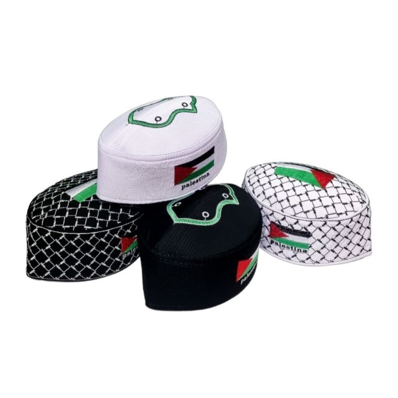 Malaysian Peci with Palestinian Sponge Clogs - Cheap and Cheerful Embroidered Songkok