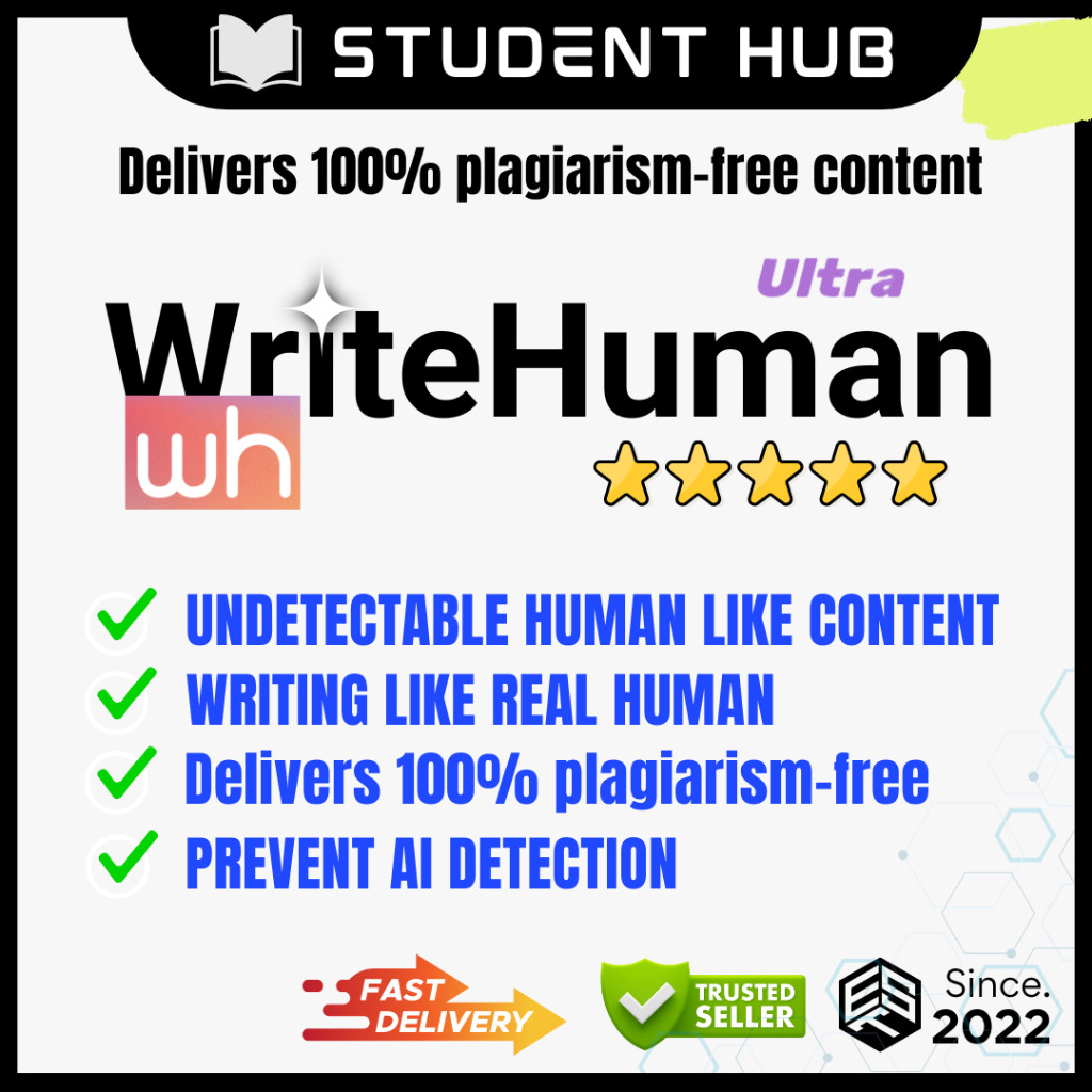 [Auto Delivery] (24/7 Fast) WriteHuman Ai | Unlimtied Humanize Ai | Bypass Ai Tool 1128 7