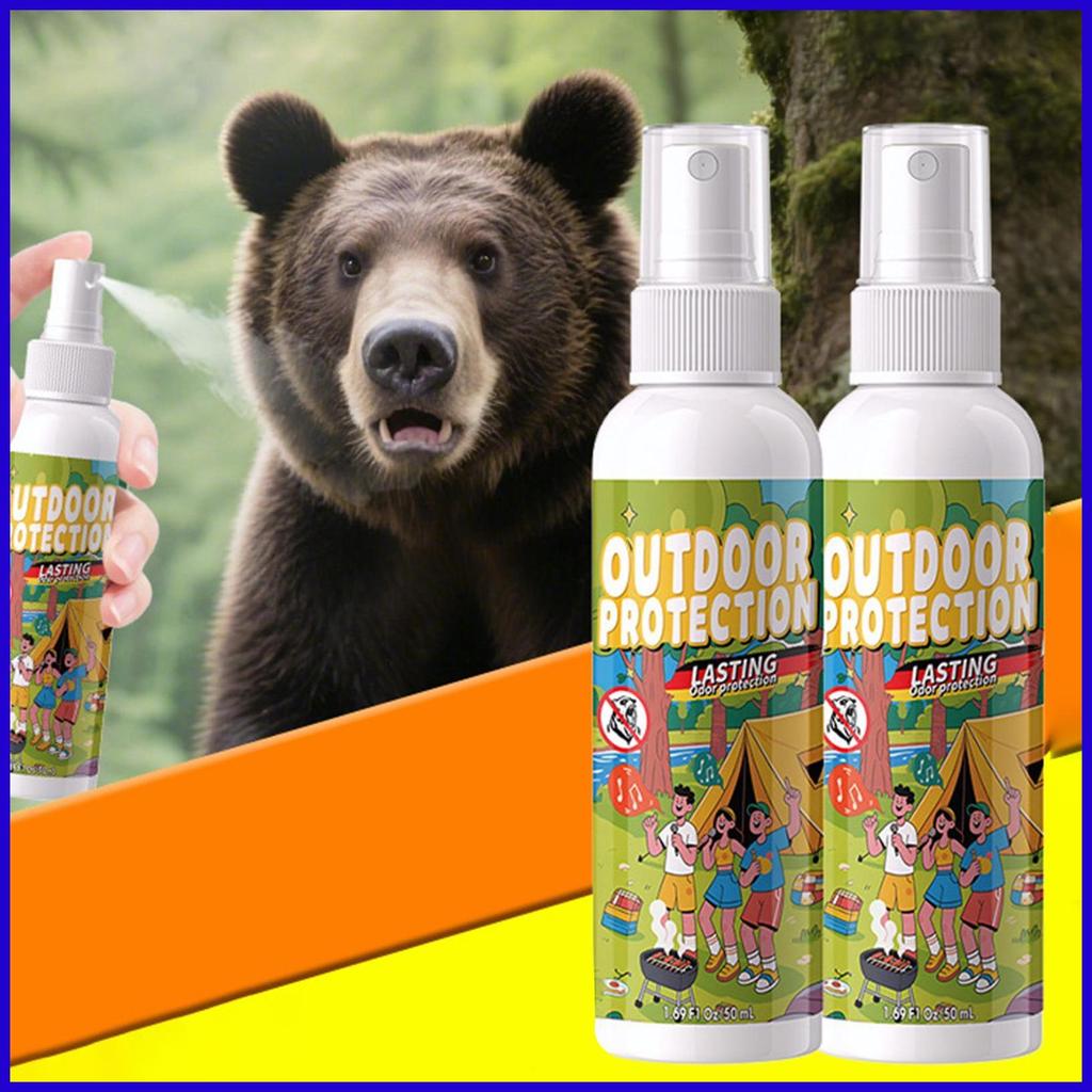 Bear Spray Self Defense 50mL Portable Long-Range Quick Small Outdoor Supplies Hiking Bear Protection for huebasemy