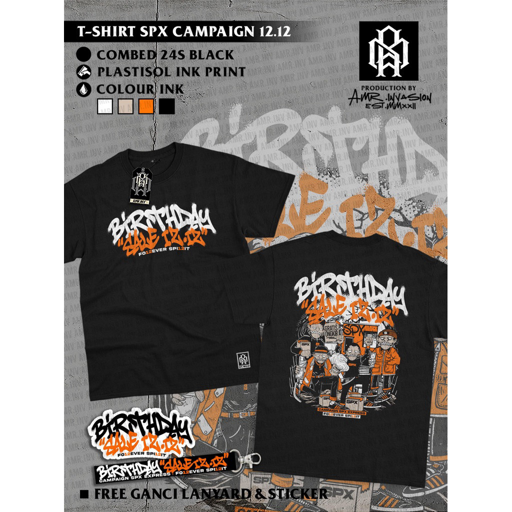 SPX Campaign T-Shirt 12.12 | 30s Combed Cotton Material Unisex Men's and Women's T-Shirts