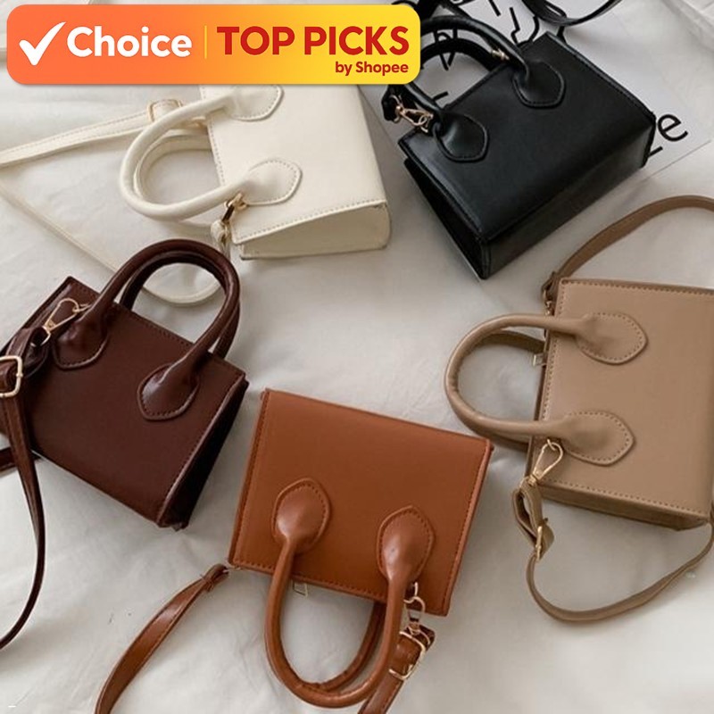 Elegant Vintage PU Leather Sling Bag (Model 9518) - Casual Crossbody Handbag for Women