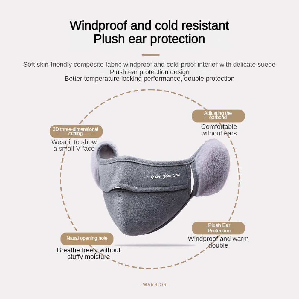 Must Versatile 【Buy 1 Get FREE】Sdefend product Winter warm ear protection integrated mask riding windproof antifr... - Image 3