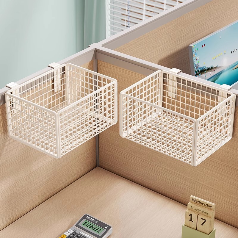 [Ready Stock Fast Shipping] Hanging Basket Shelf Office Hanger Desk Desktop Hanging Storage Box Industrial Screen Basket Storage Handy Tool