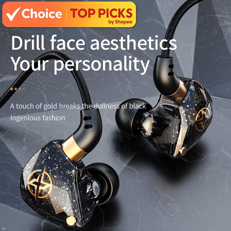 Wired HiFi Earphones | 9D Stereo Bass | Built-in Mic | 3.5mm Jack | 3M Tangle-Free Cable | Gamer Headset