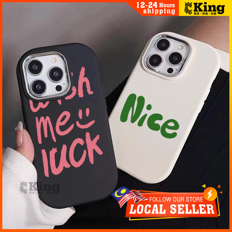 Compatible For iPhone 16 Pro Max Case 15 14 13 12 11 doakan saya beruntung dalam bahasa inggeris 7 8 Plus XR XS X Simple