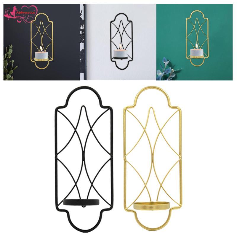 Abbraccia Wall Mounted Iron Sconce Candle Holder 9x22cm Handcrafted Decorative Home Decoration Tealight Holder for Dinning Room Durable