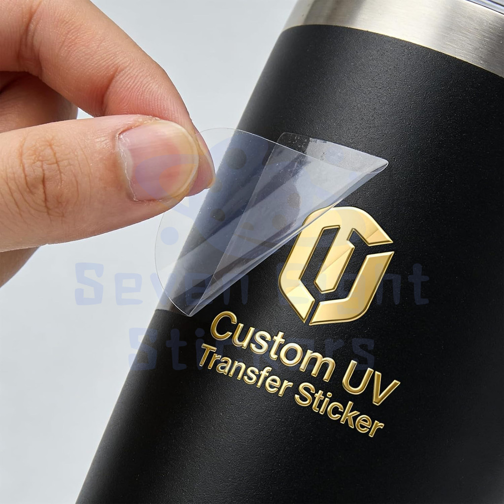 Creative personalized 3D UV waterproof transfer wine glass packaging stickers, exclusive customization service