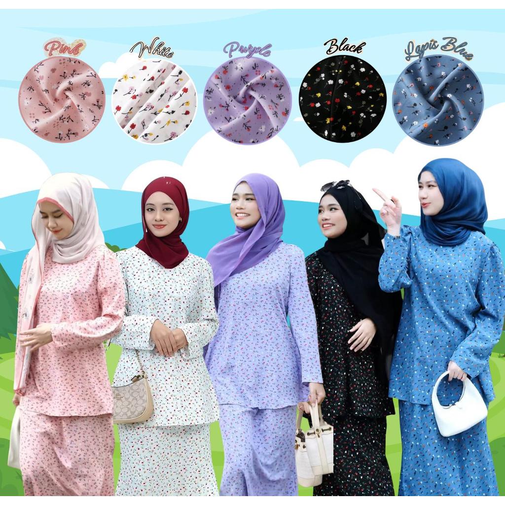 【MONICA KURUNG】Set Pakaian Wanita Harian Elegan Kombo Baju + Skirt Muslima Size36-52 S-6XL Bahan Ironless Anti Pudar