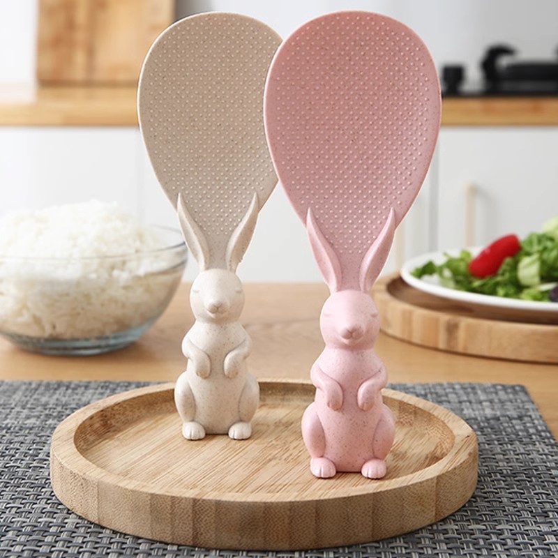 Vertical Rabbit Rice Spoon Non-Stick Rice Kitchen Household Eating Rice Shovel Wheat St…