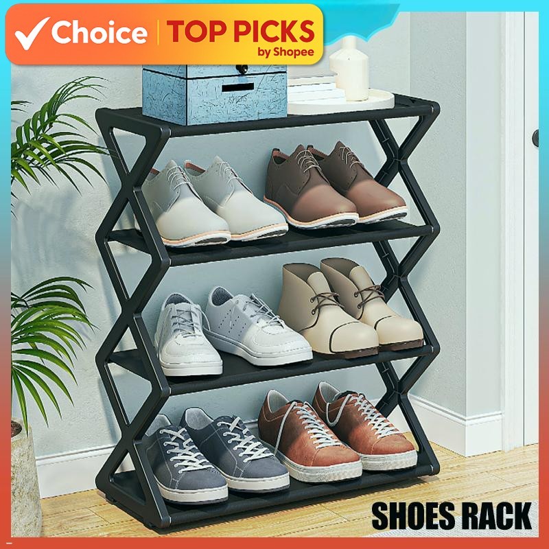 4-Tier Shoes Rack (42cm) - Dustproof, Space-Saving, Durable, Indoor/Outdoor Shoe Storage Organizer