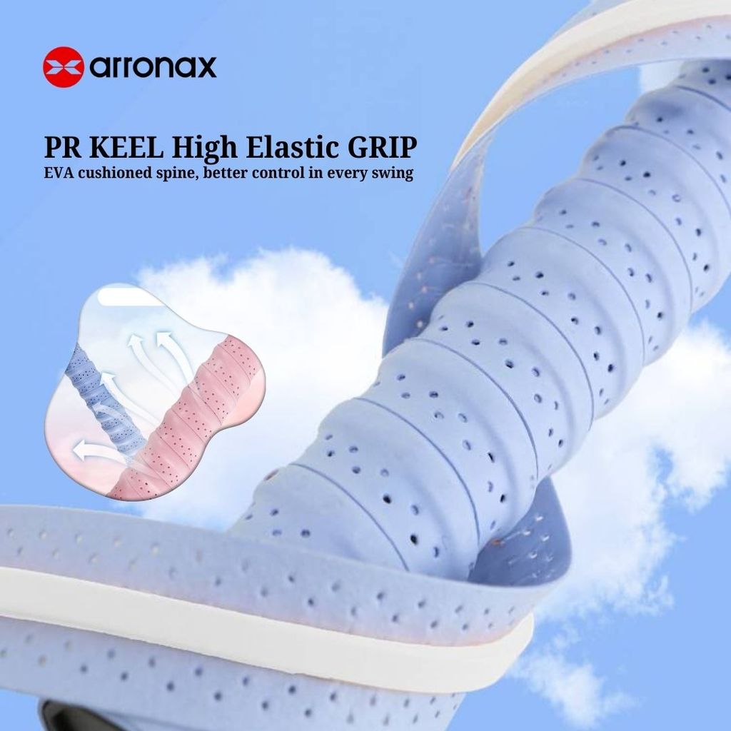 ARRONAX PR KEEL EVA Cushion Core Pickleball Grip Tape – Anti-Slip Shock-Reducing Handle Wrap & Sweat-Absorb