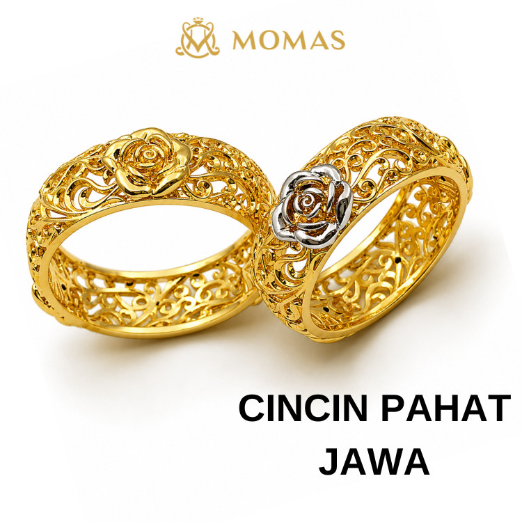MOMAS CINCIN PAHAT JAWA 5D Emas 916 Original Cincin Belah Rotan Emas 916 Bajet Cincin Fesyen Emas Tulen Cincin Emas 916